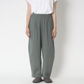 BIWACOTTON/タック入りワイドテーパードパンツ